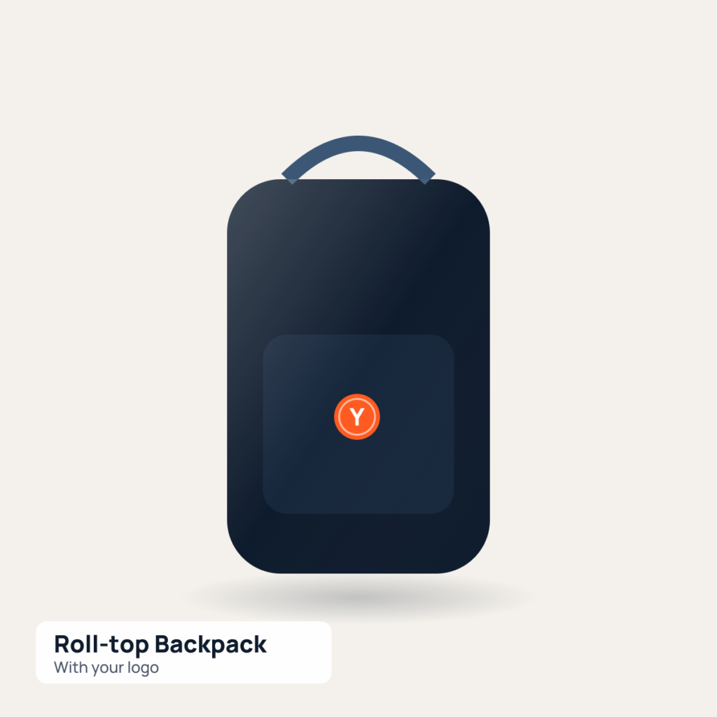 Custom Roll - Top Backpack printed by Reflyprint