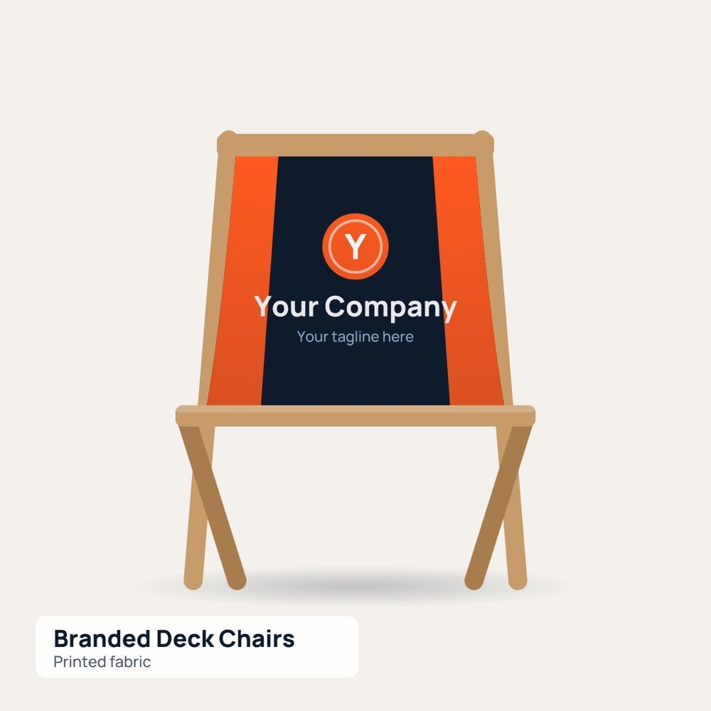 Branded Deck Chairs printed by Reflyprint