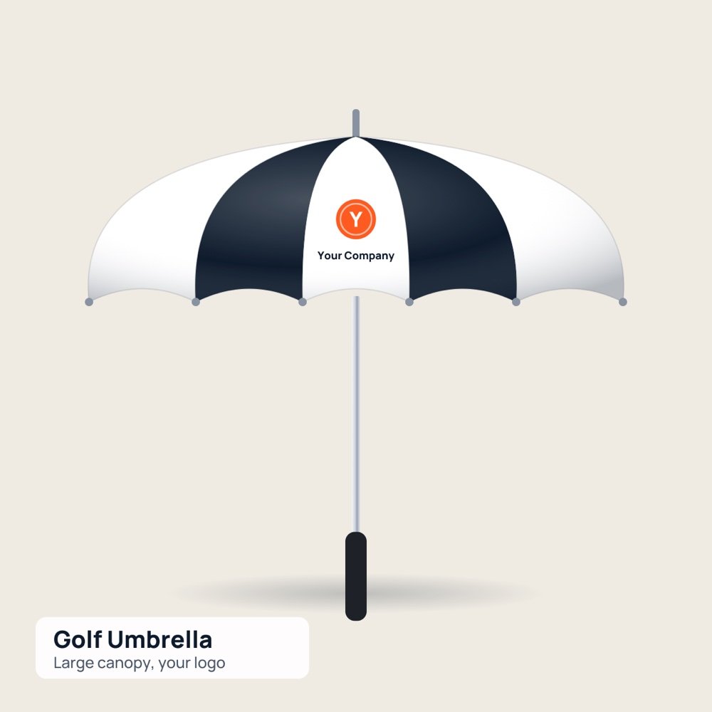 Branded Golf Umbrella printed by Reflyprint
