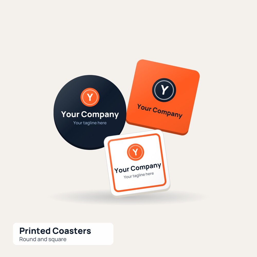 Custom Printed Coasters printed by Reflyprint