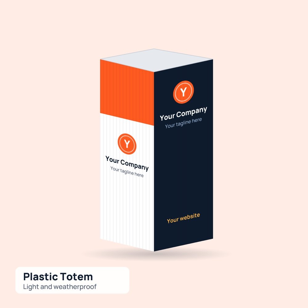 Custom Printed Plastic Totem printed by Reflyprint