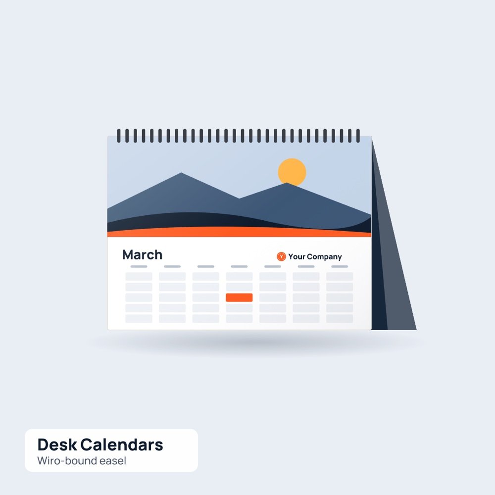 Desk Calendars printed by Reflyprint