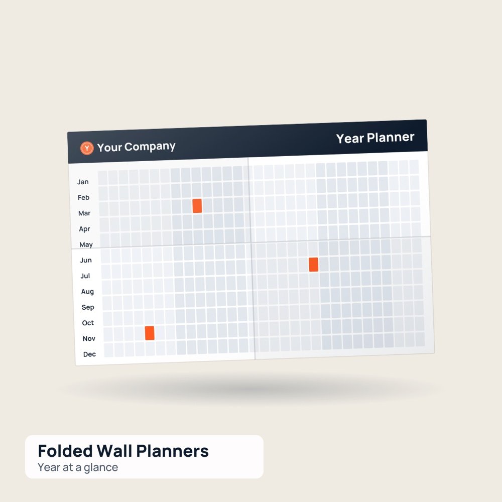 Folded Wall Planners printed by Reflyprint