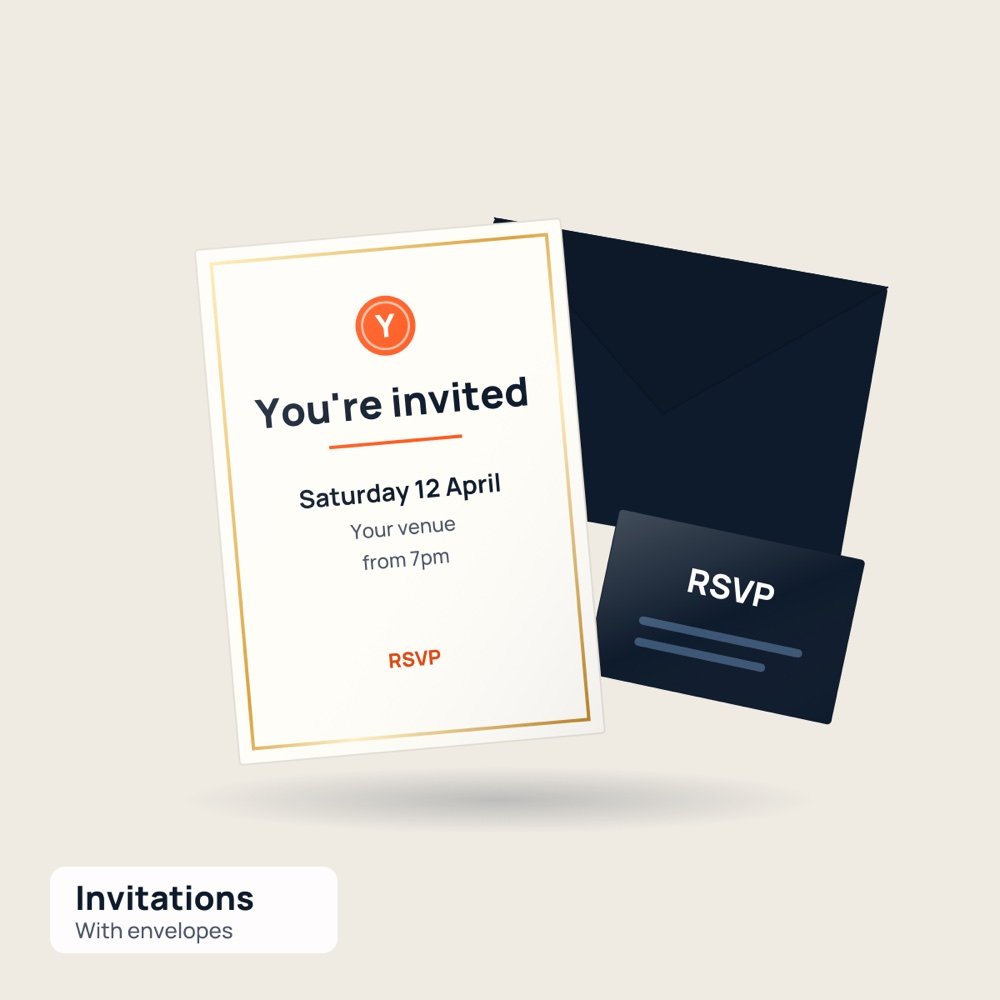 Invitations printed by Reflyprint