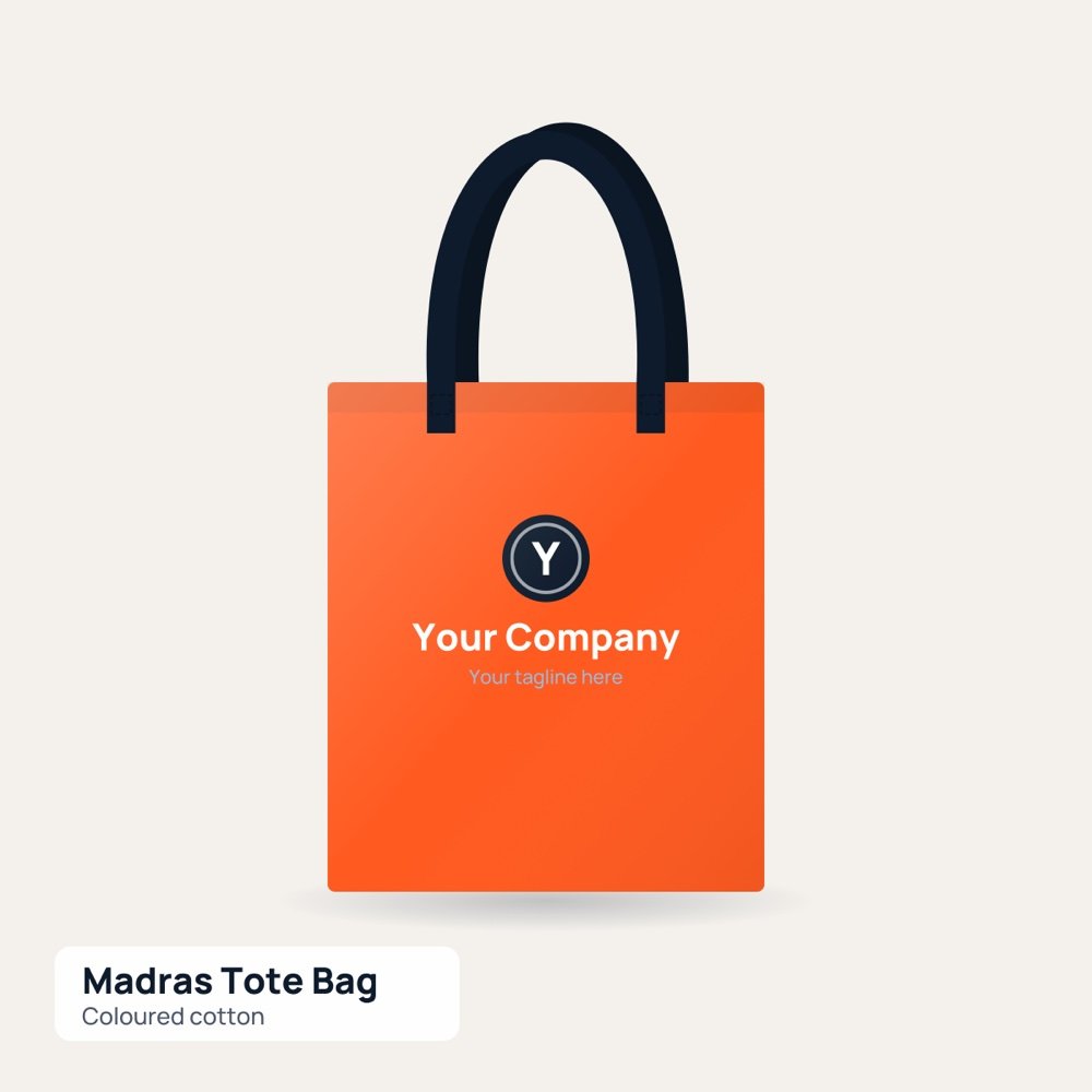 Madras Tote Bag printed by Reflyprint