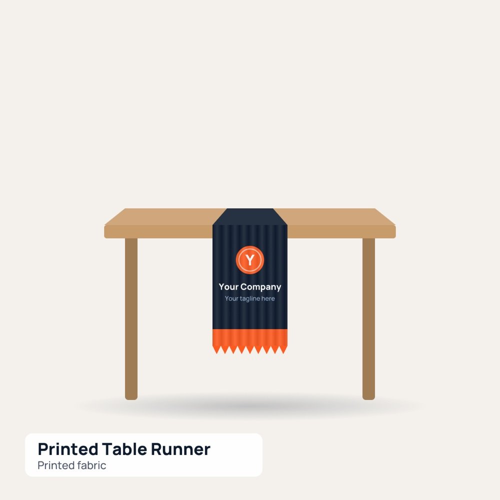 Printed Table Runner printed by Reflyprint