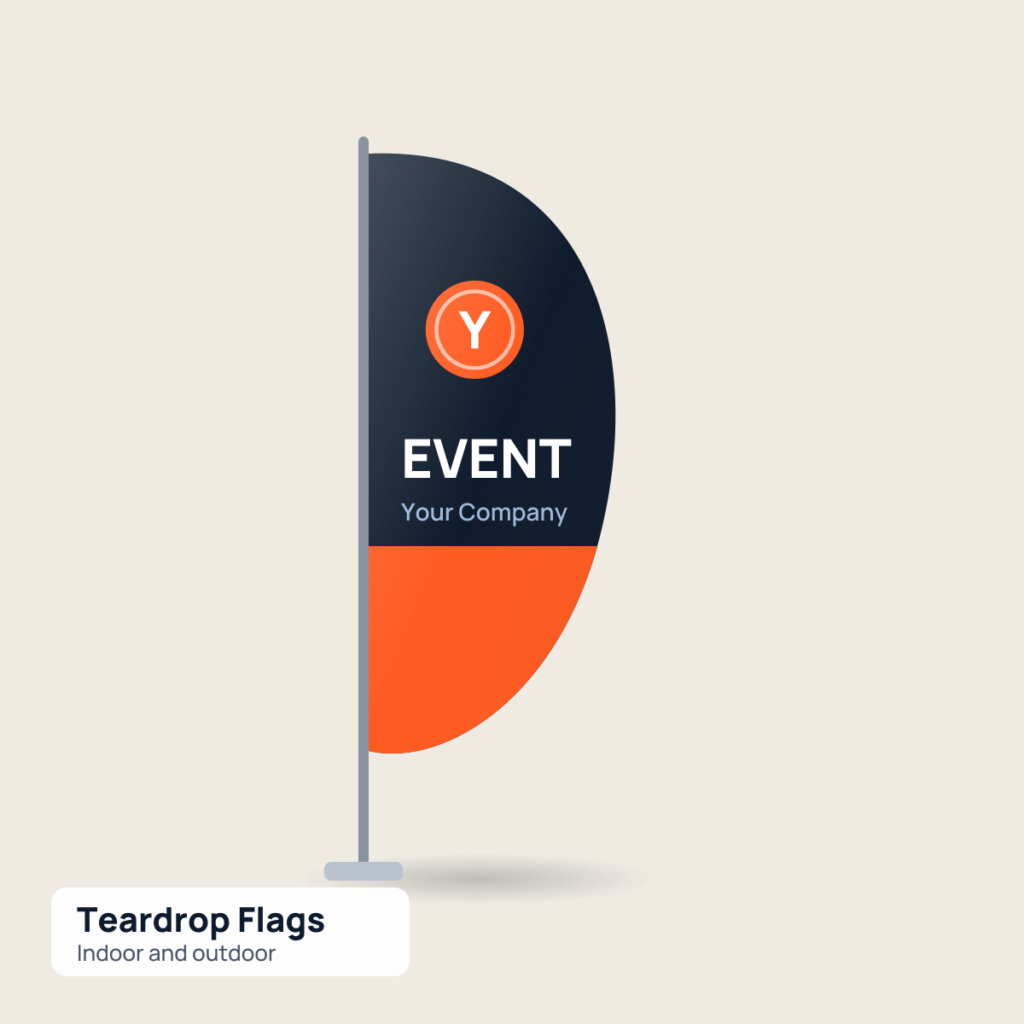 Teardrop Flags printed by Reflyprint