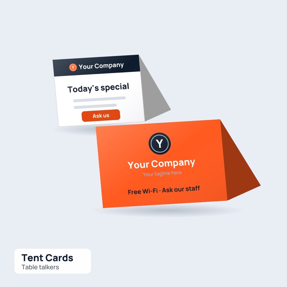 Tent Cards printed by Reflyprint