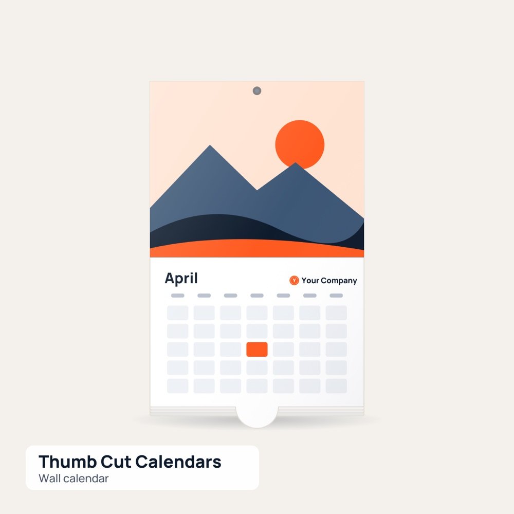 Thumb Cut Calendars printed by Reflyprint