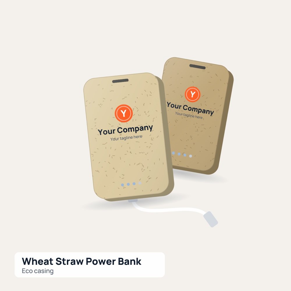 Wheat Straw Power Bank printed by Reflyprint